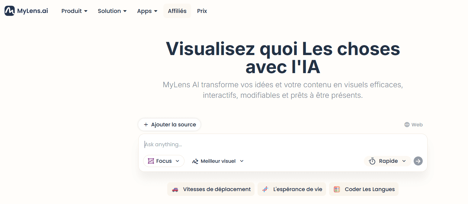 MyLens AI — aperçu