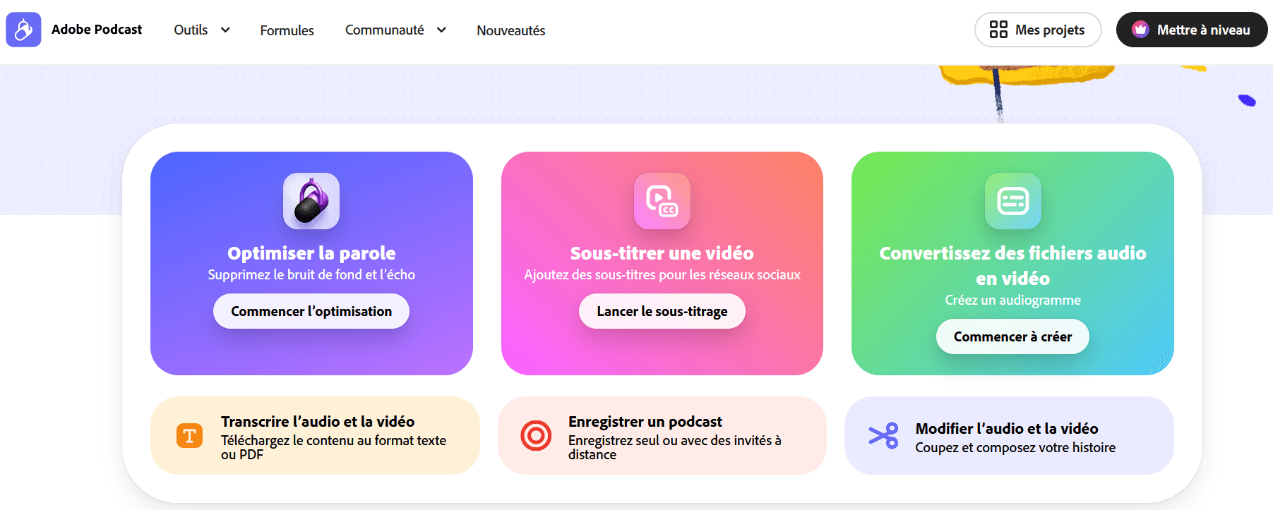 Adobe Podcast — aperçu