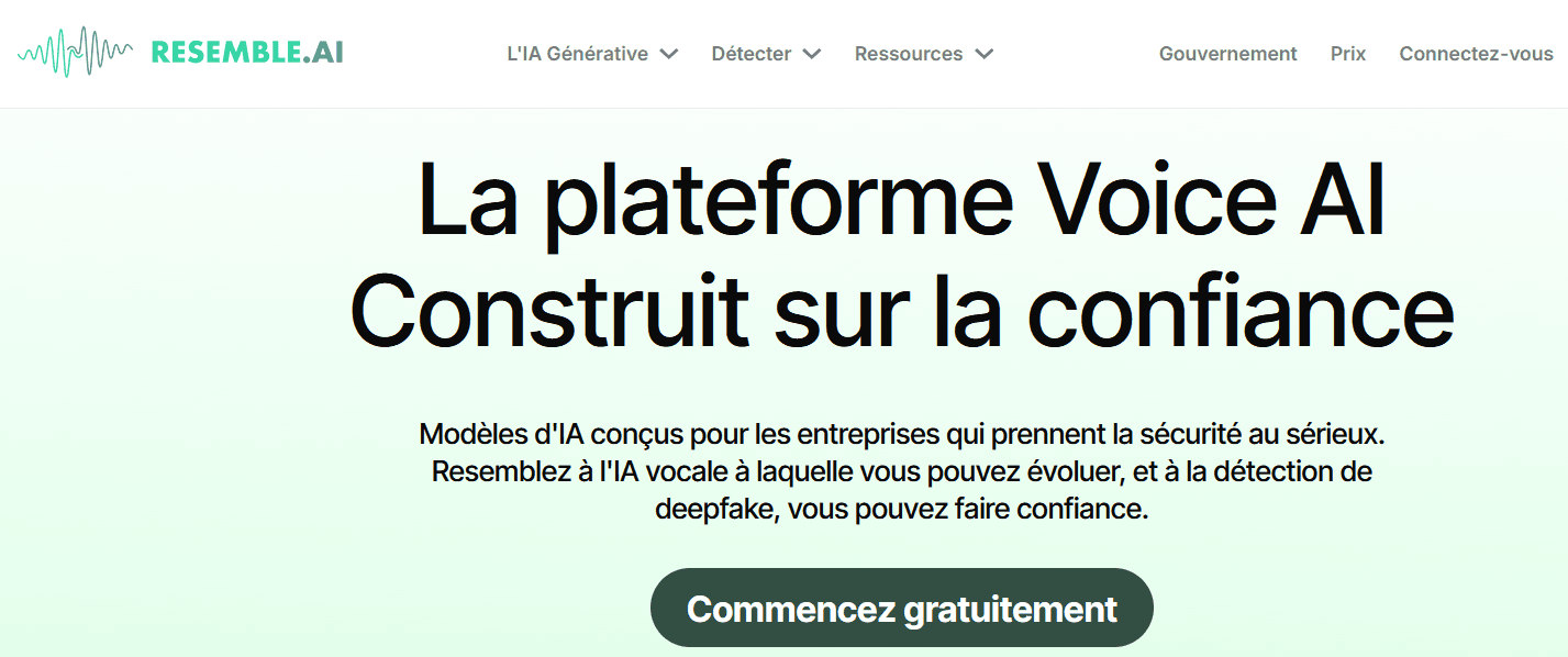 Resemble AI — aperçu