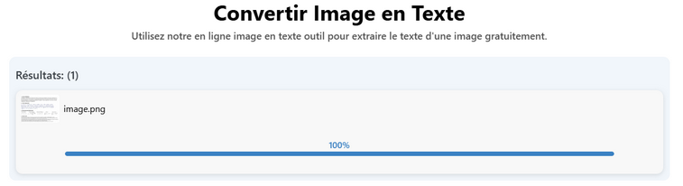 Conversion de l’image en texte en cours (100 %)