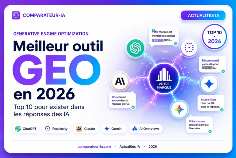 Meilleur outil GEO en 2026 : top 10 pour exister dans les réponses des IA