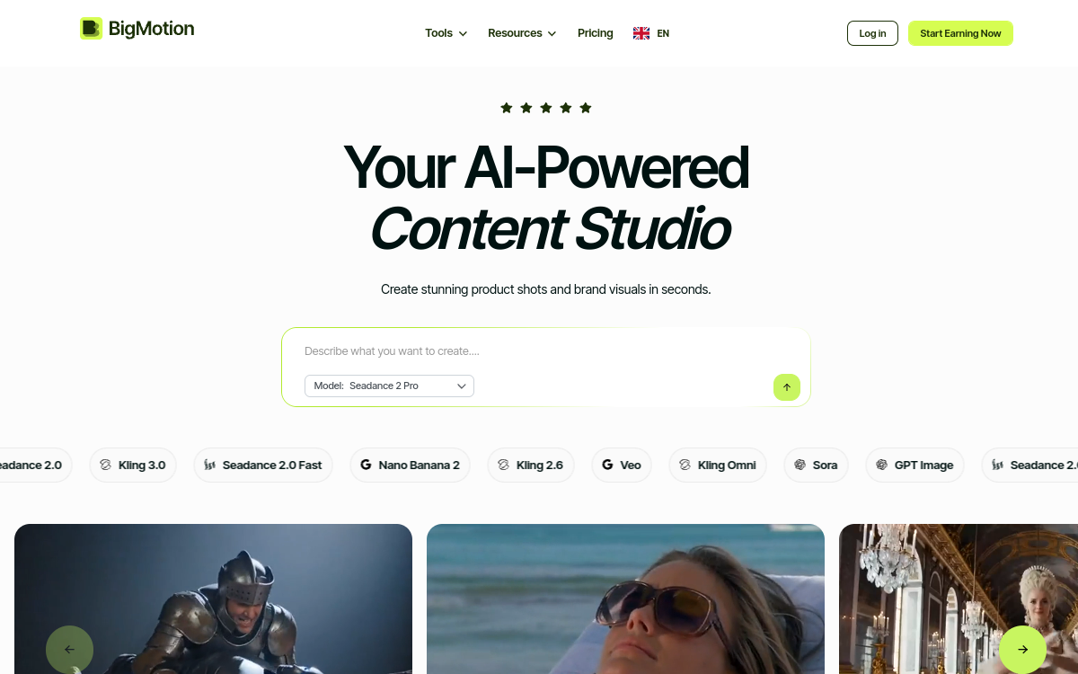 Capture d'écran de BigMotion AI