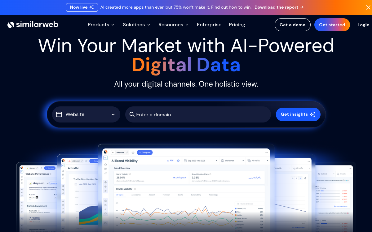 Capture d'écran de SimilarWeb AI