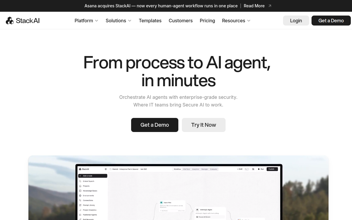 Capture d'écran de Stack AI