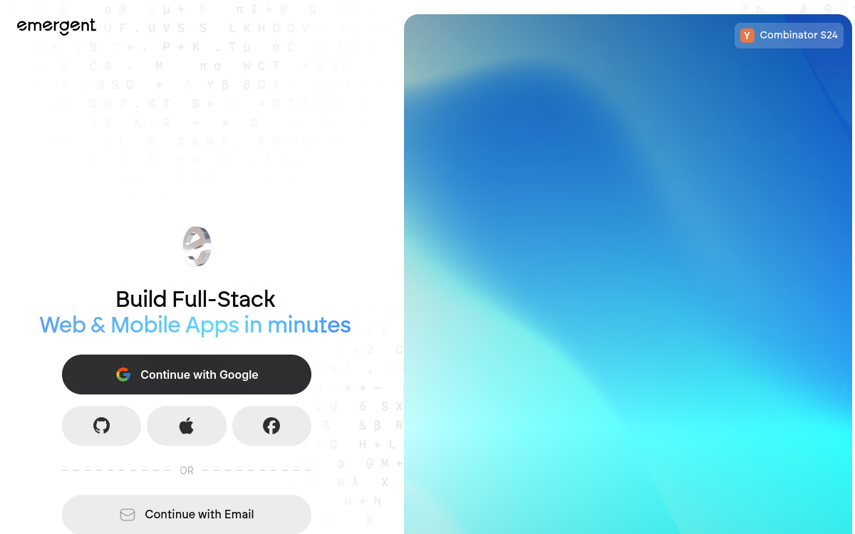 Capture d'écran de Emergent AI