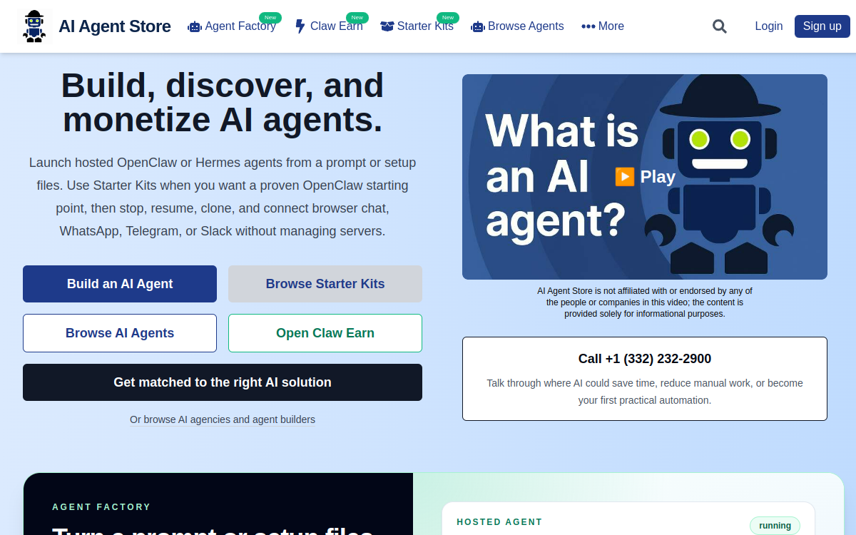 Capture d'écran de AI Agent Store