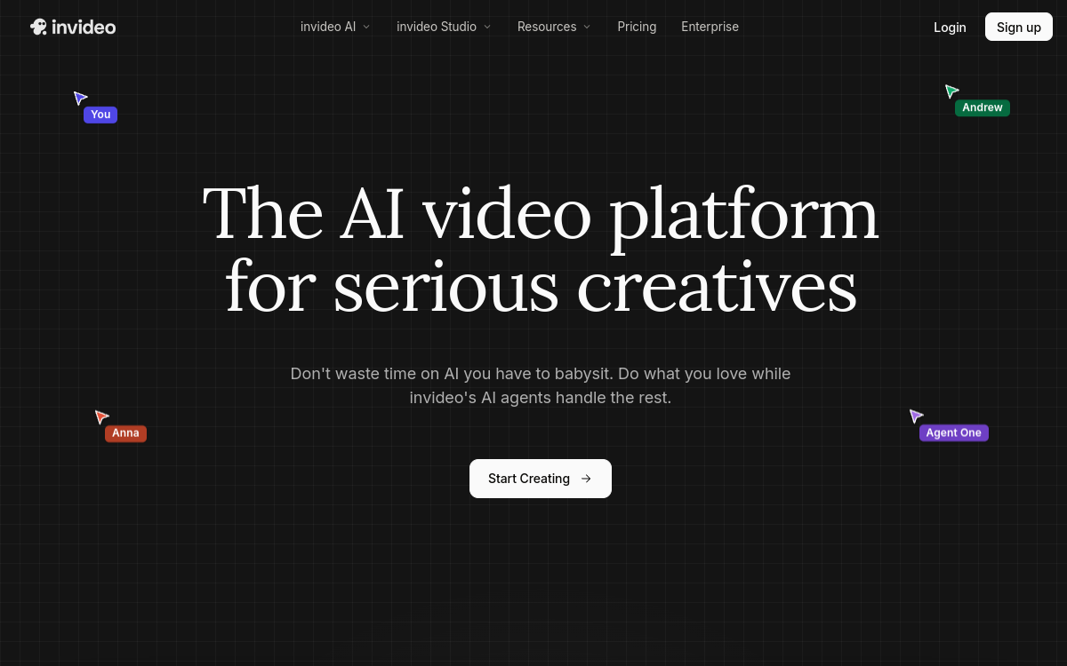 Capture d'écran de Invideo AI