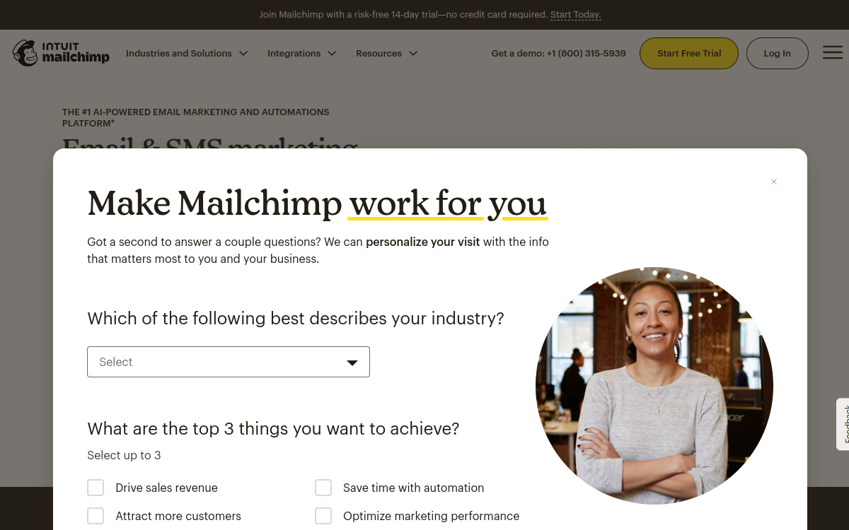 Capture d'écran de Mailchimp AI