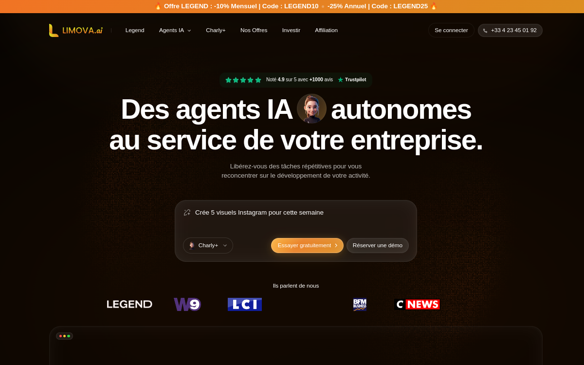 Capture d'écran de Limova AI