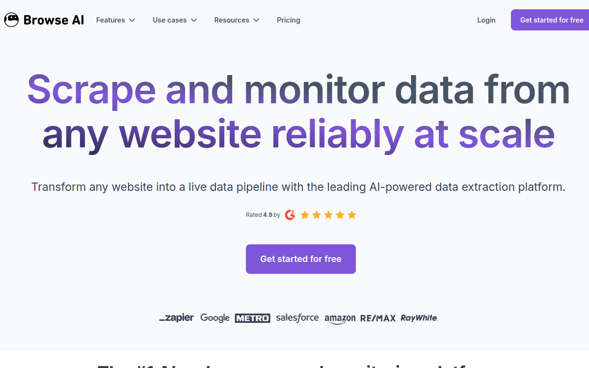 Capture d'écran de Browse AI