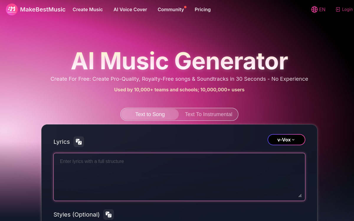 Capture d'écran de MakeBestMusic