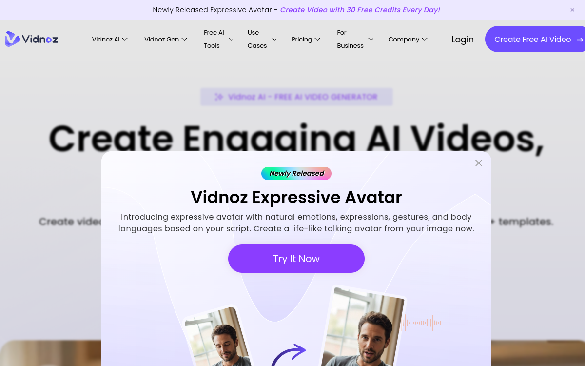 Capture d'écran de Vidnoz