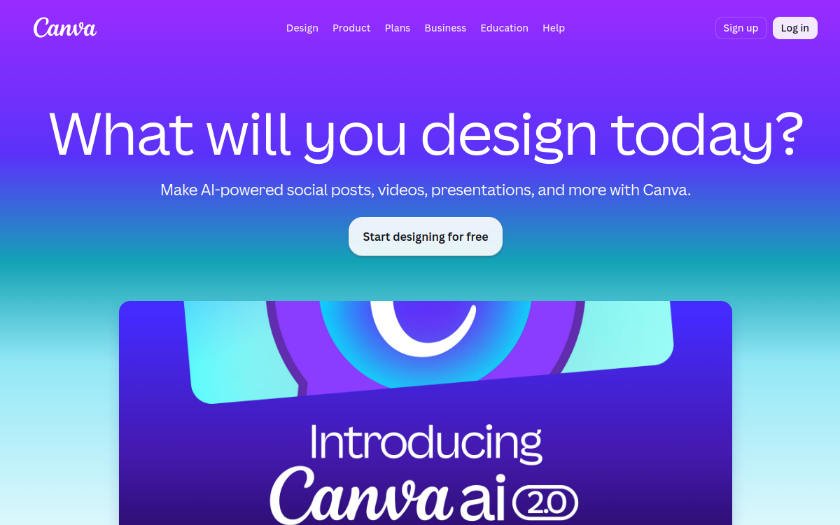 Capture d'écran de Canva