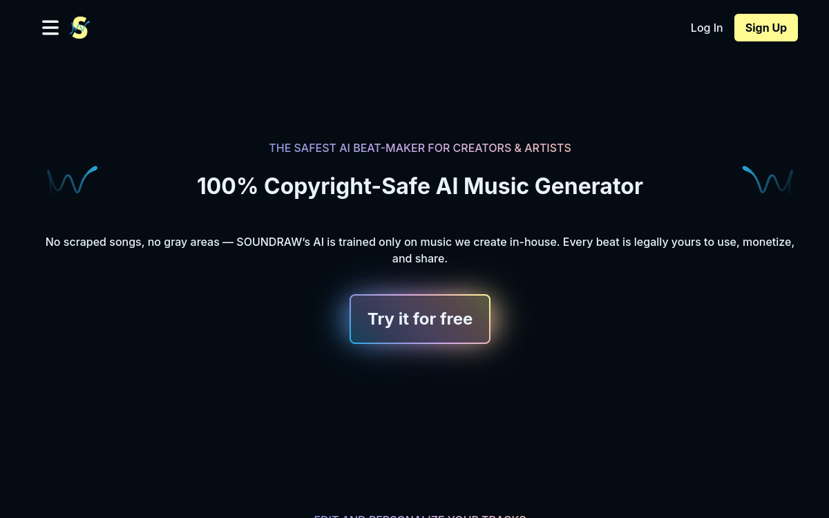 Capture d'écran de Soundraw