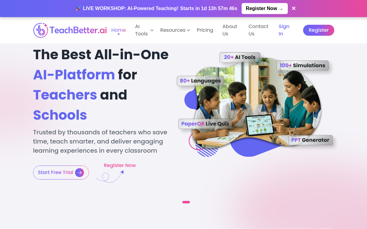 Capture d'écran de TeachBetter AI