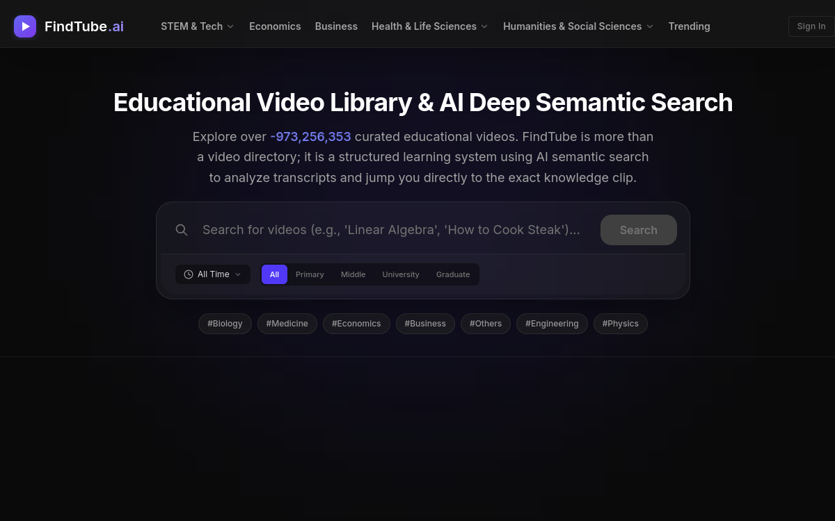 Capture d'écran de Findtube AI