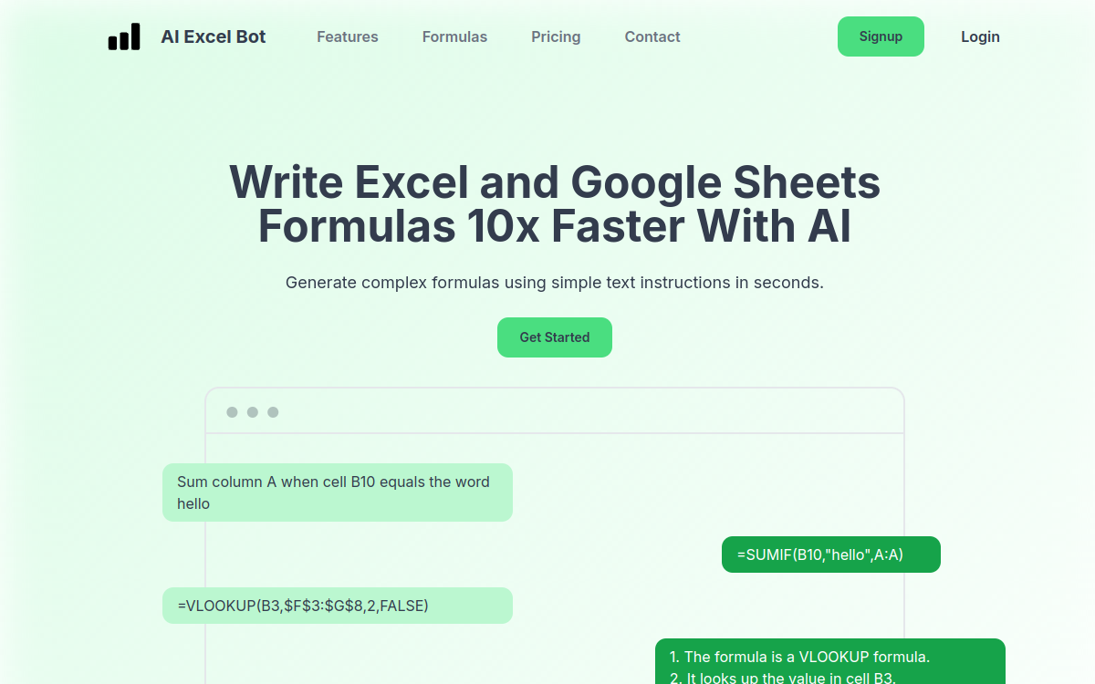 Capture d'écran de AI Excel Bot
