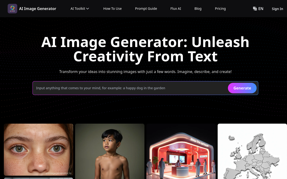 Capture d'écran de AI Image Generator