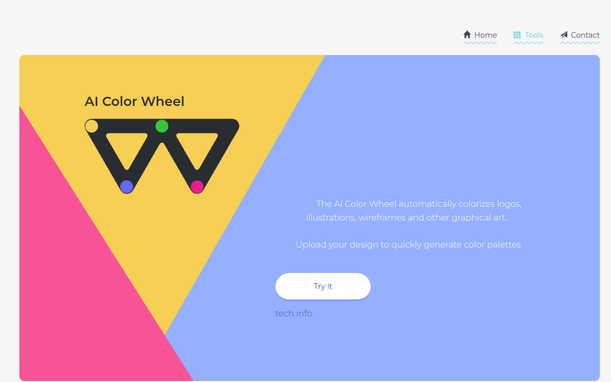 Capture d'écran de Brandmark AI Color Wheel