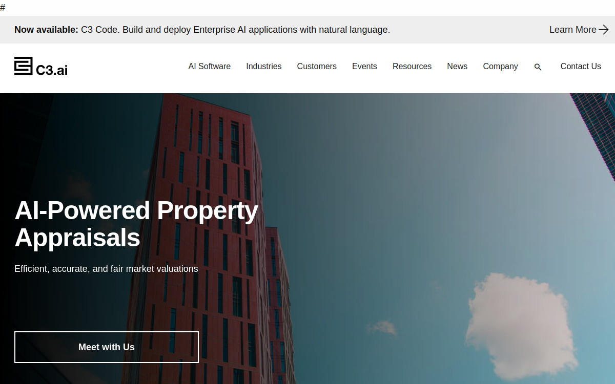 Capture d'écran de C3 AI Property Appraisal