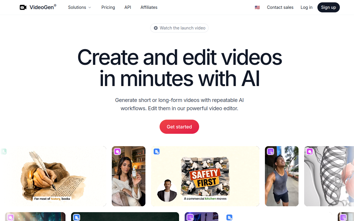 Capture d'écran de VideoGen
