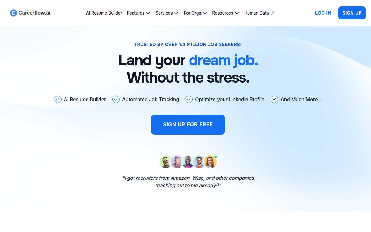 Capture d'écran de Careerflow