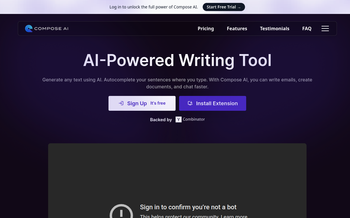 Capture d'écran de Compose AI
