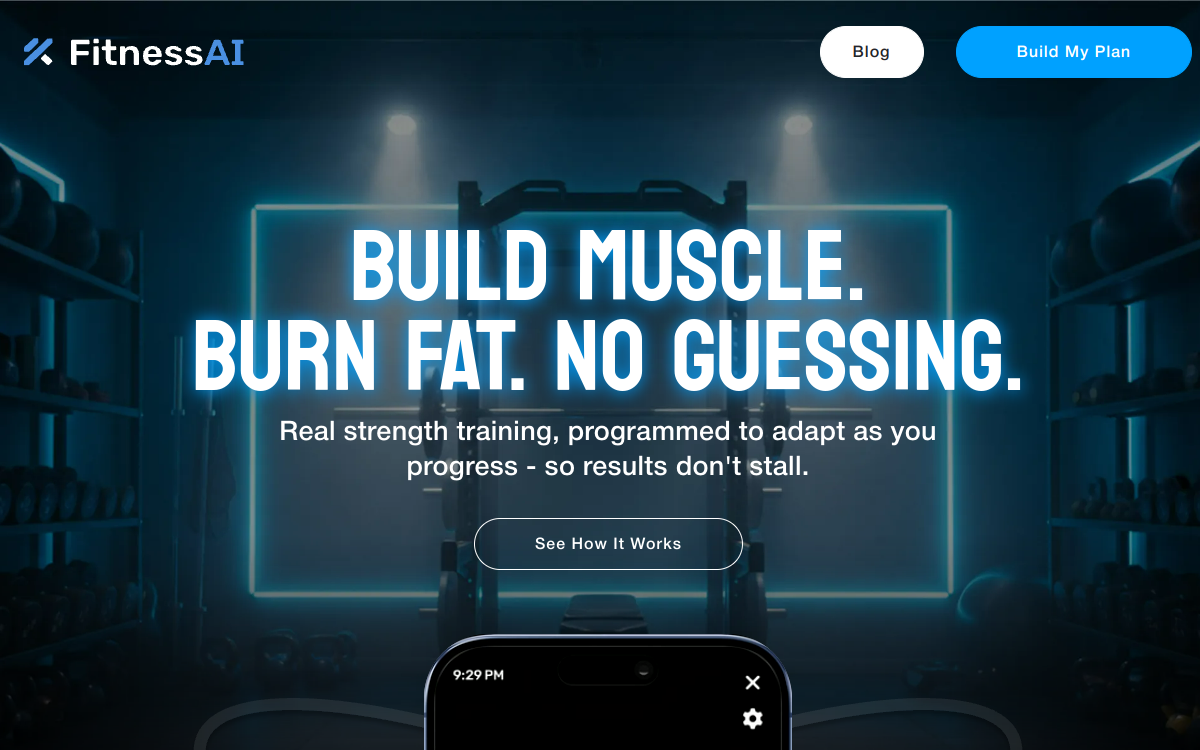 Capture d'écran de FitnessAI