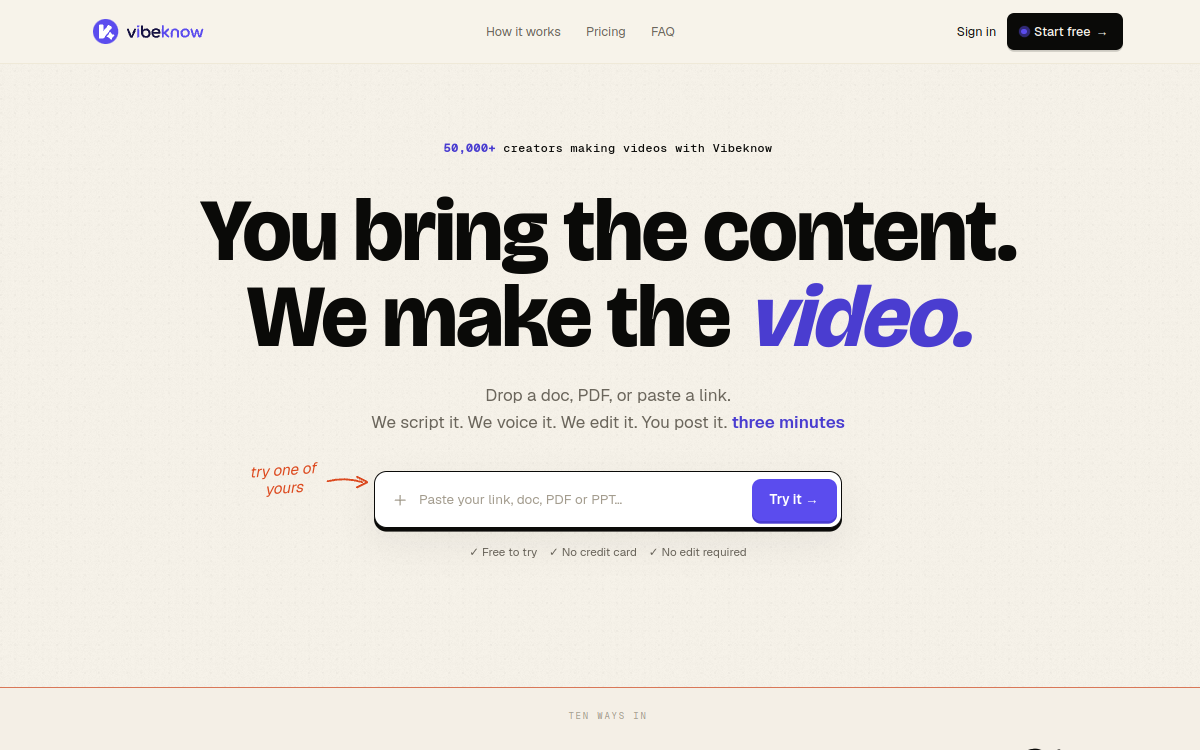 Capture d'écran de VibeKnow AI