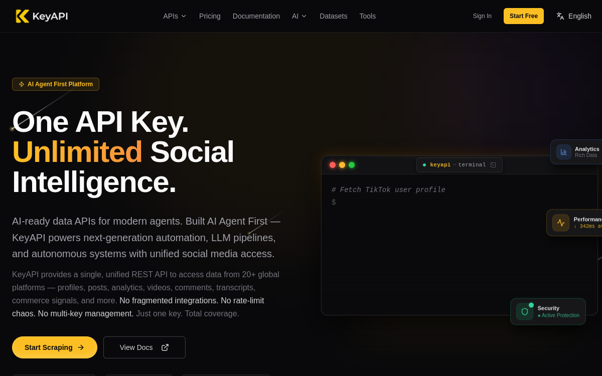 Capture d'écran de KeyAPI AI