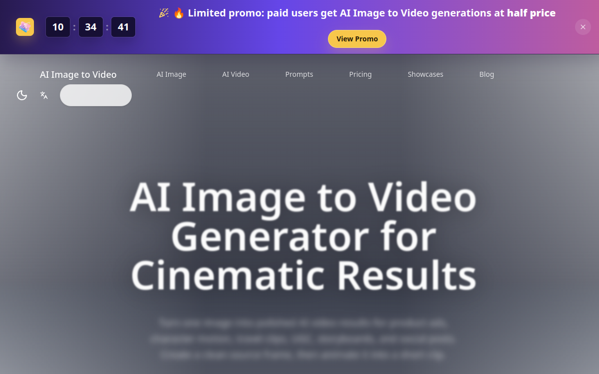 Capture d'écran de AI Image to Video