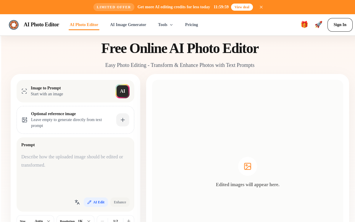 Capture d'écran de AI Photo Editor