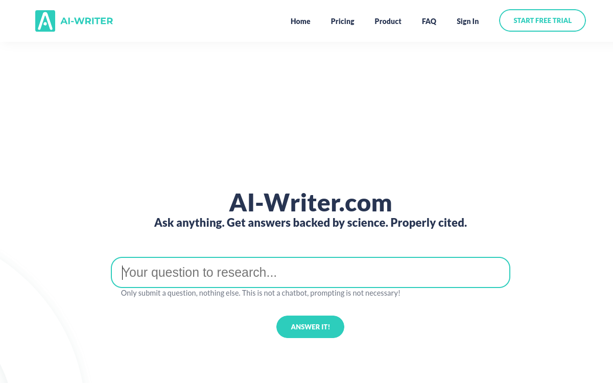 Capture d'écran de AI-Writer