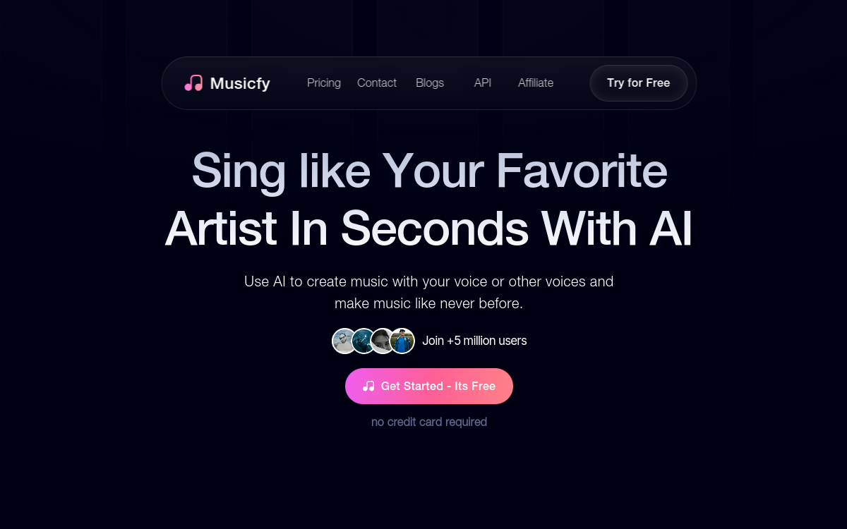 Capture d'écran de Musicfy AI
