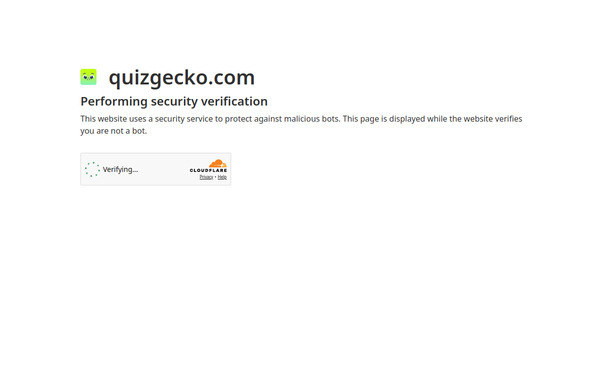 Capture d'écran de Quizgecko