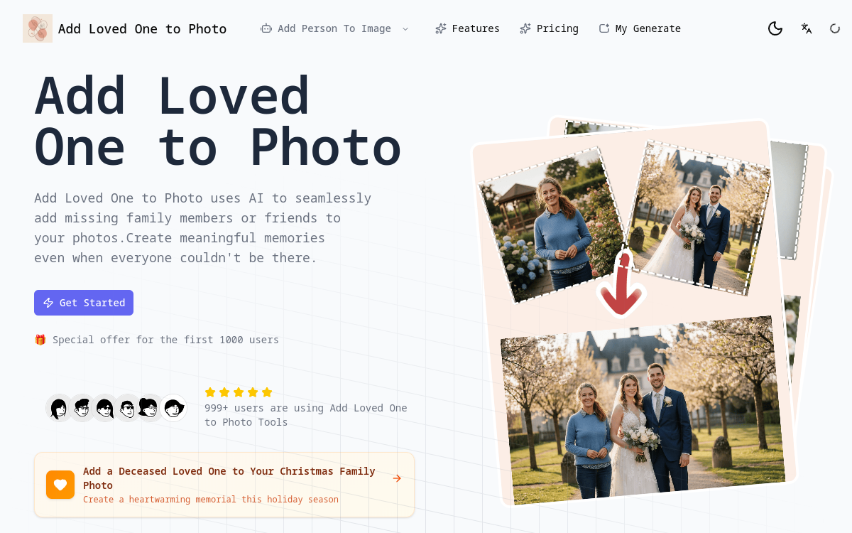 Capture d'écran de Add Loved One to Photo