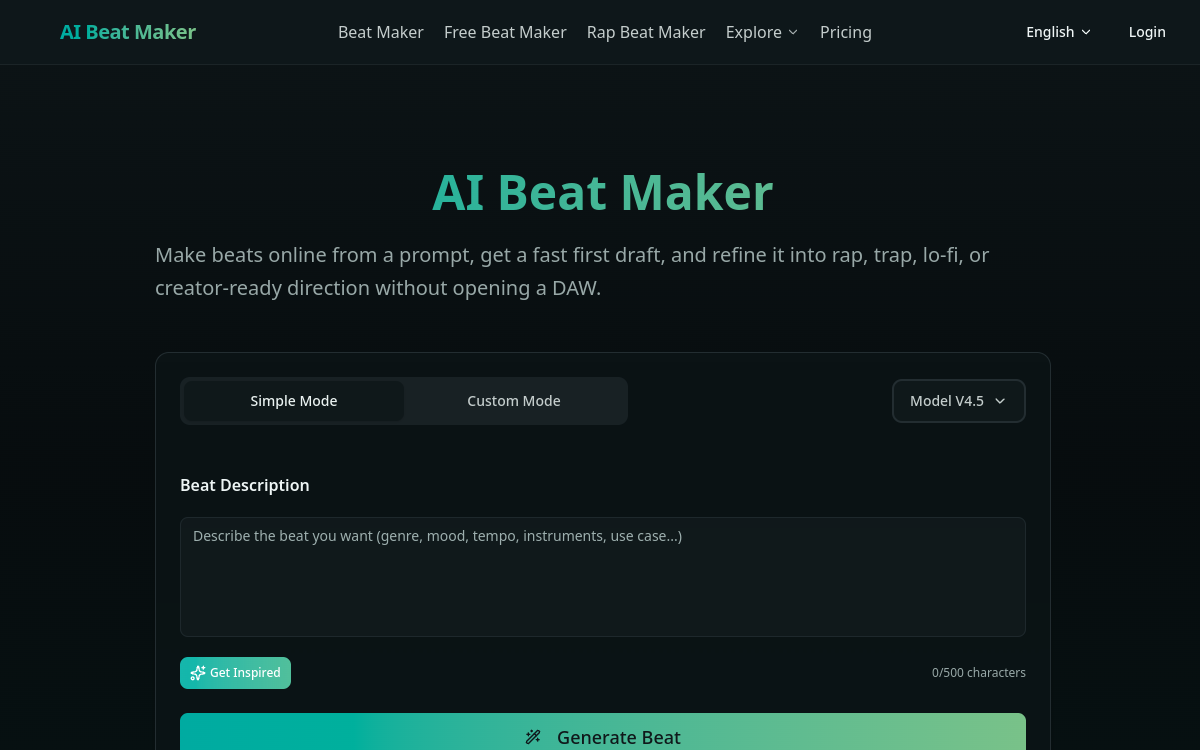 Capture d'écran de AI Beat Maker