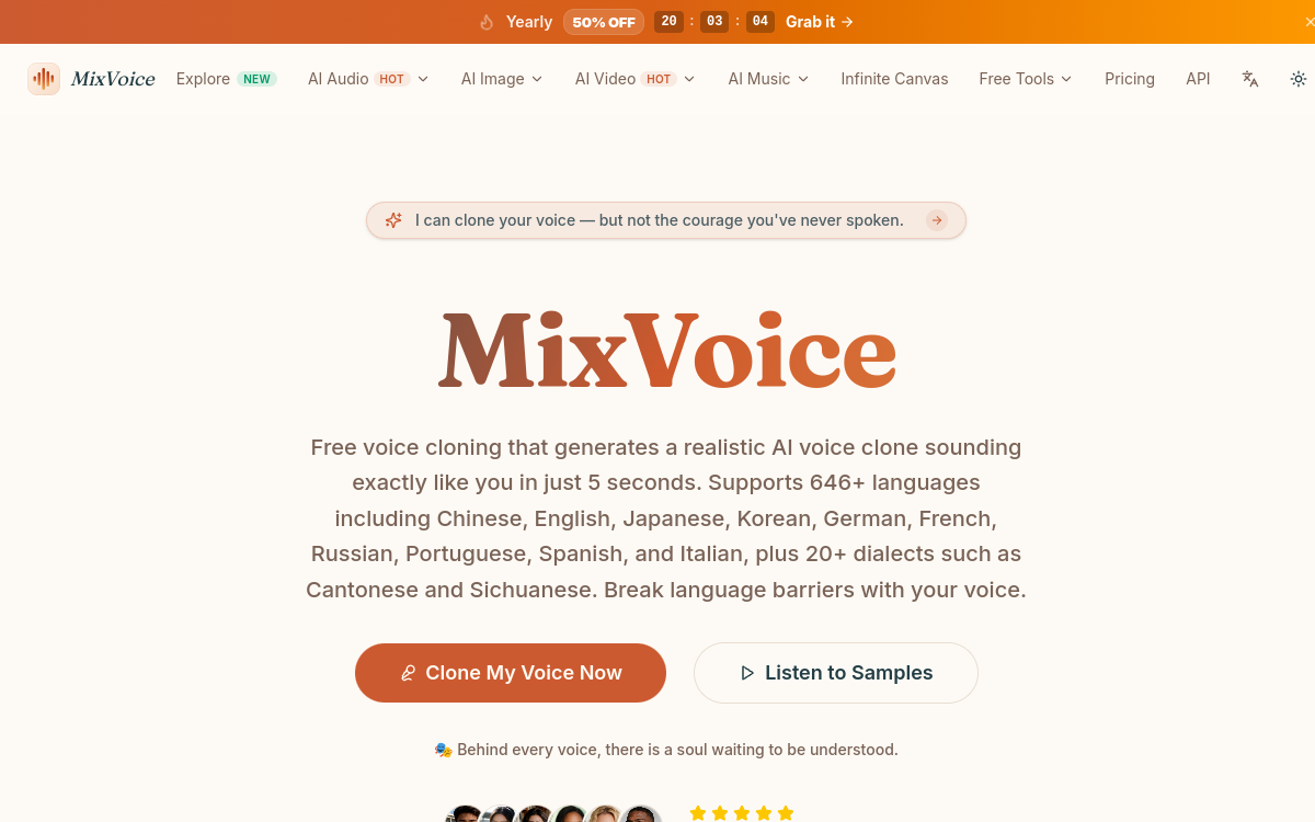 Capture d'écran de AI Clone Voice Free