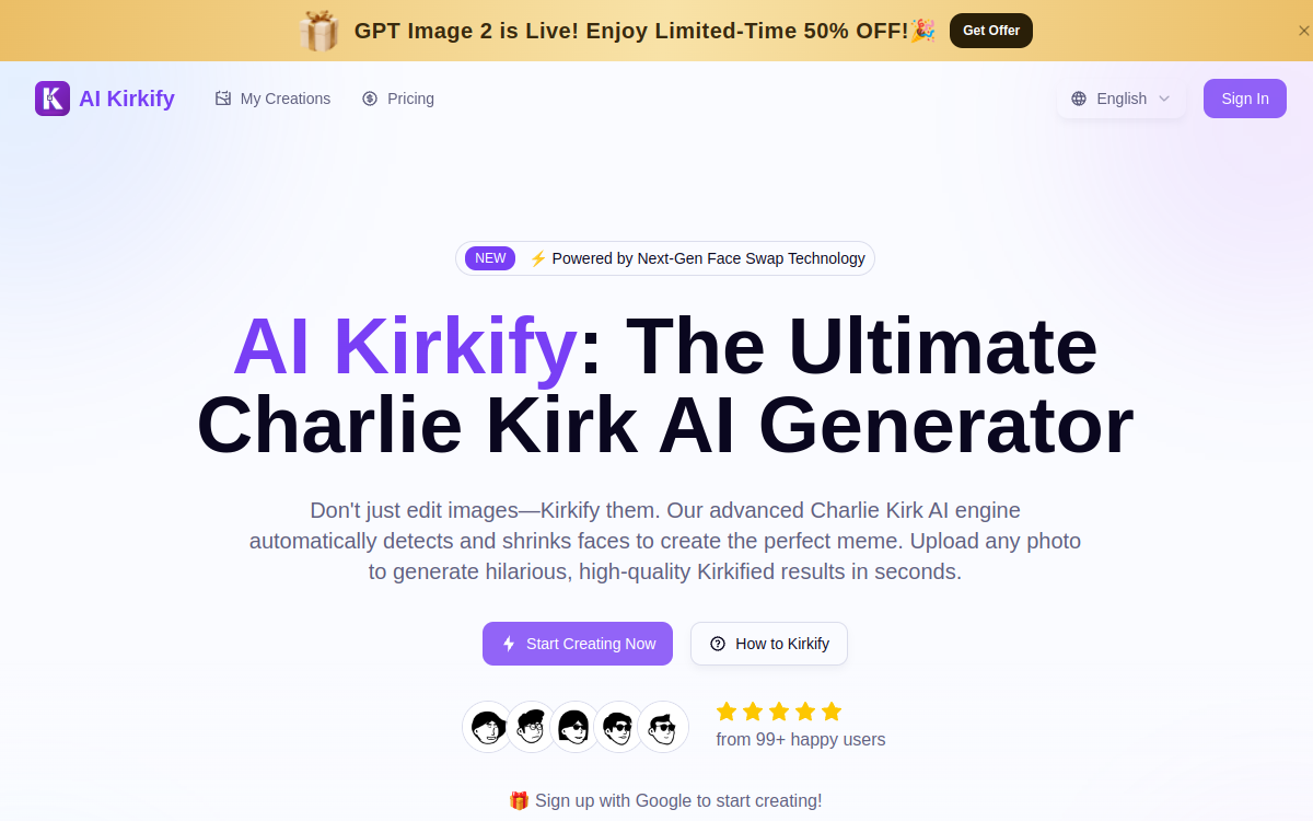 Capture d'écran de AI Kirkify