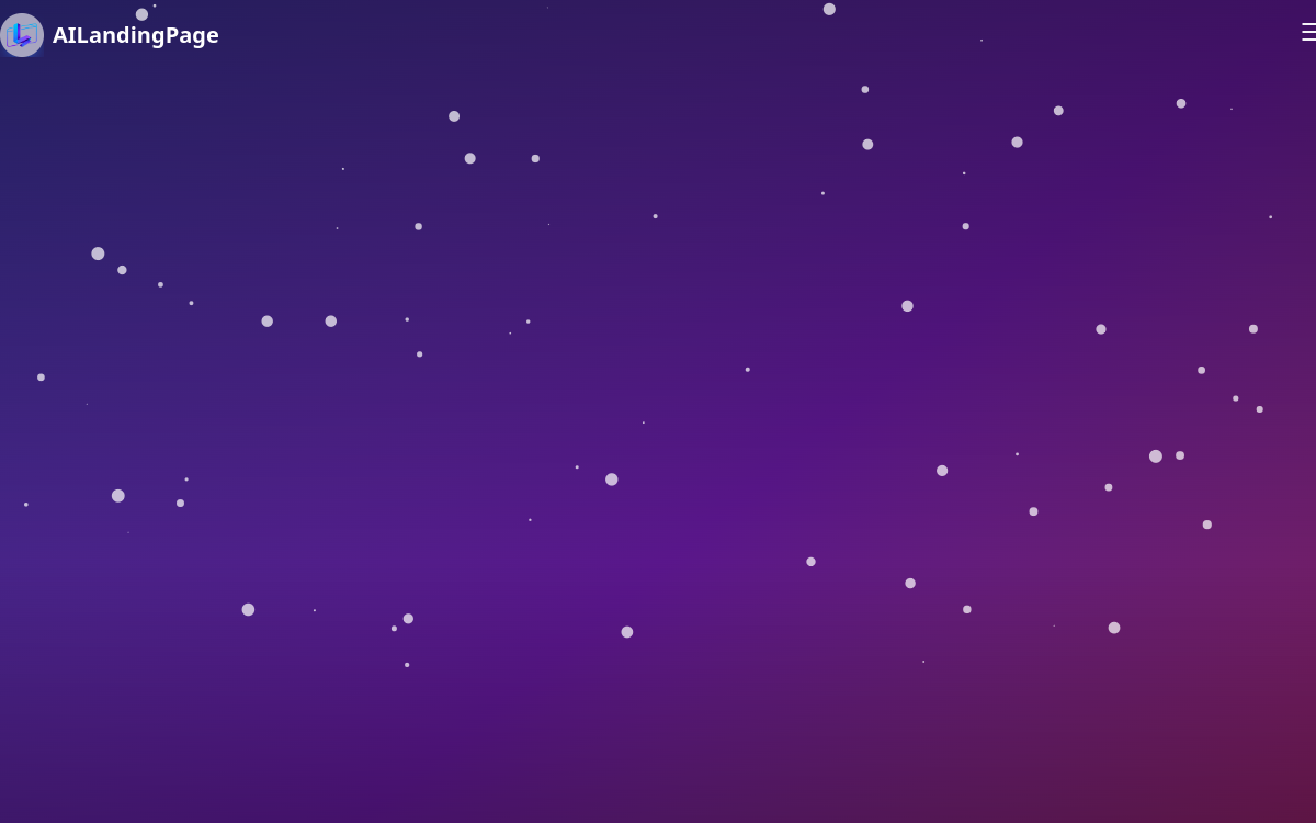 Capture d'écran de AI Landing Page