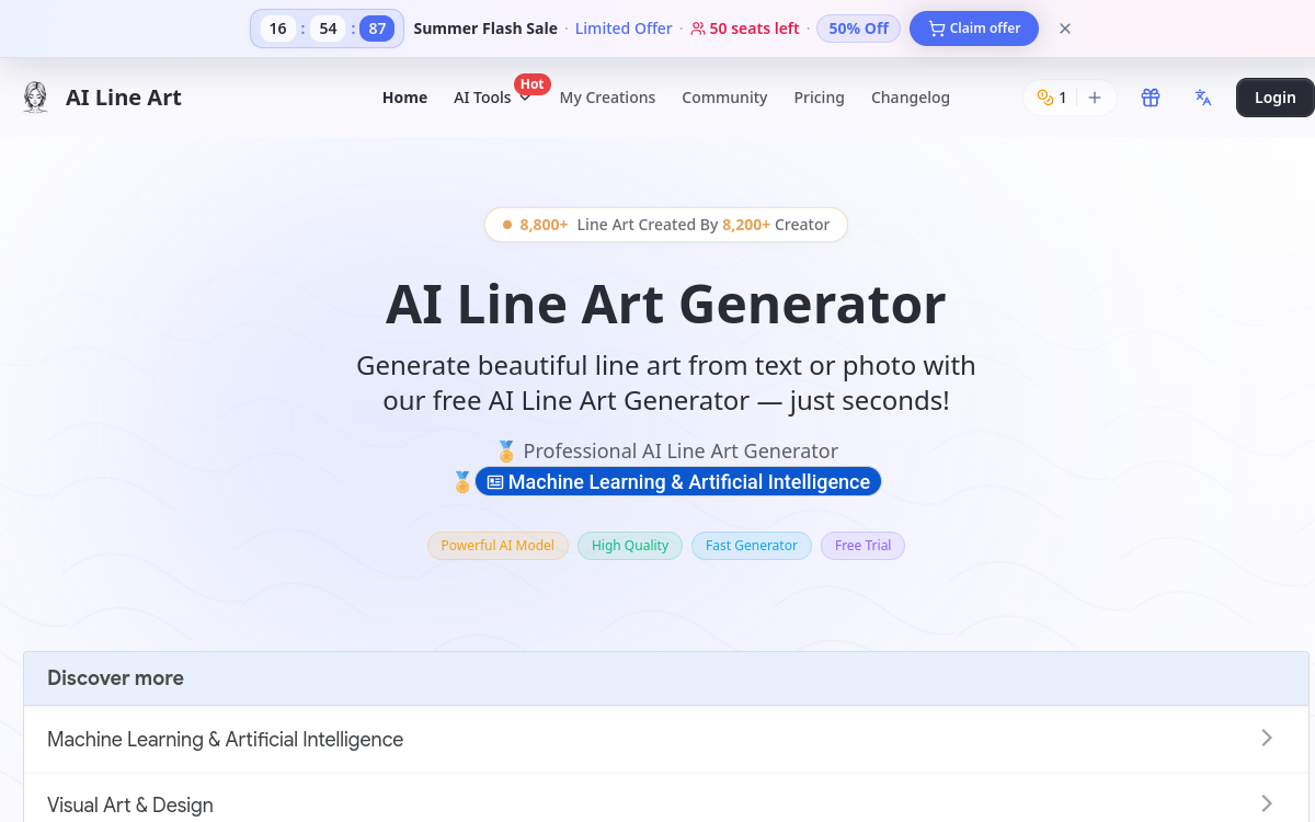 Capture d'écran de AI Line Art