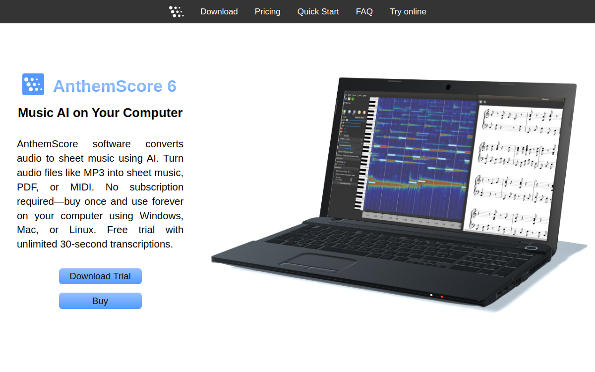 Capture d'écran de AnthemScore